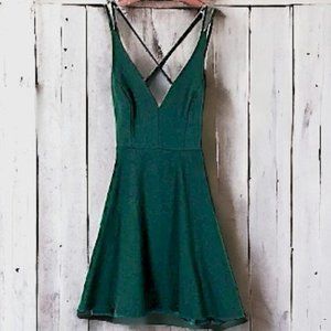 Lulu's Deep Green Mini Dress
